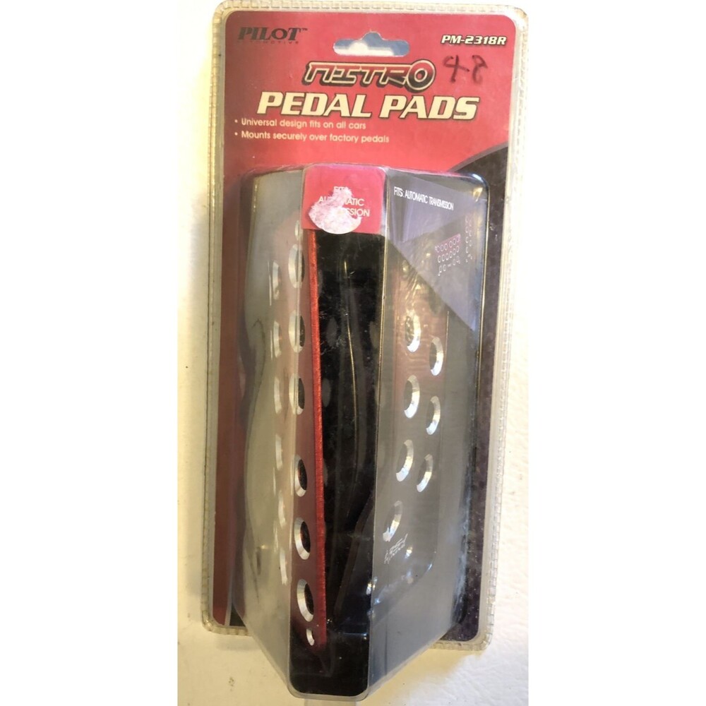 PILOT AUTOMOTIVE NITRO PEDAL PADS PM-2318R FITS AUTOMATIC TRANSMISSION NIP